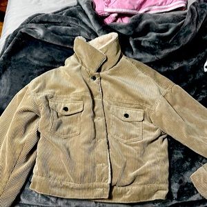 CI Sono cropped corduroy fuzzy jacket